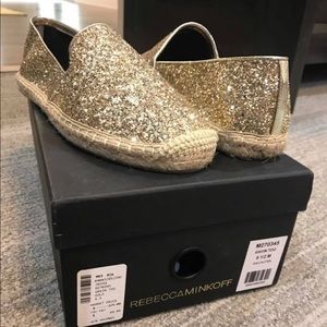 REBECCA MINKOFF GLITTER ESPADRILLE